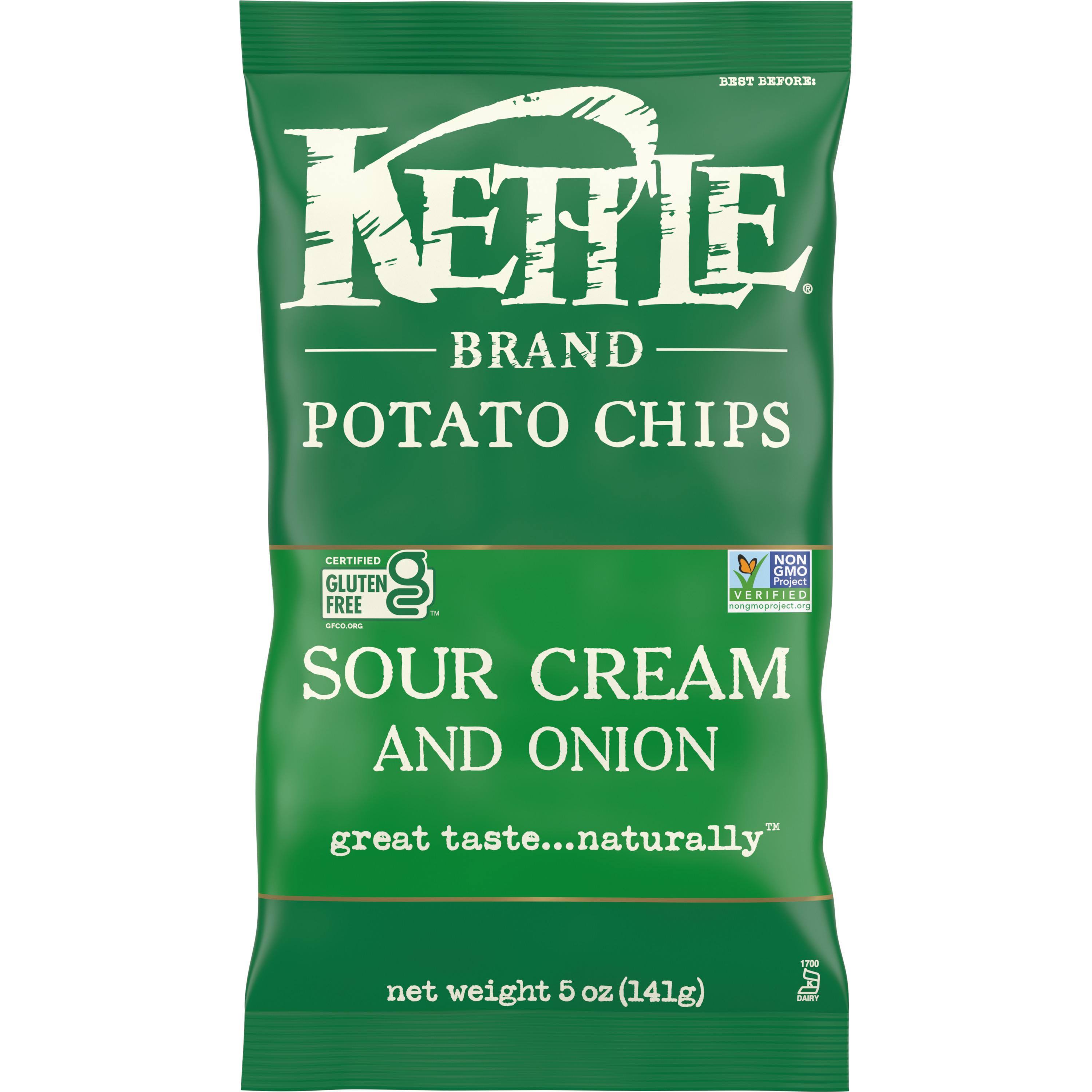 Kettle Brand Potato Chips - Sour Cream and Onion, 142g