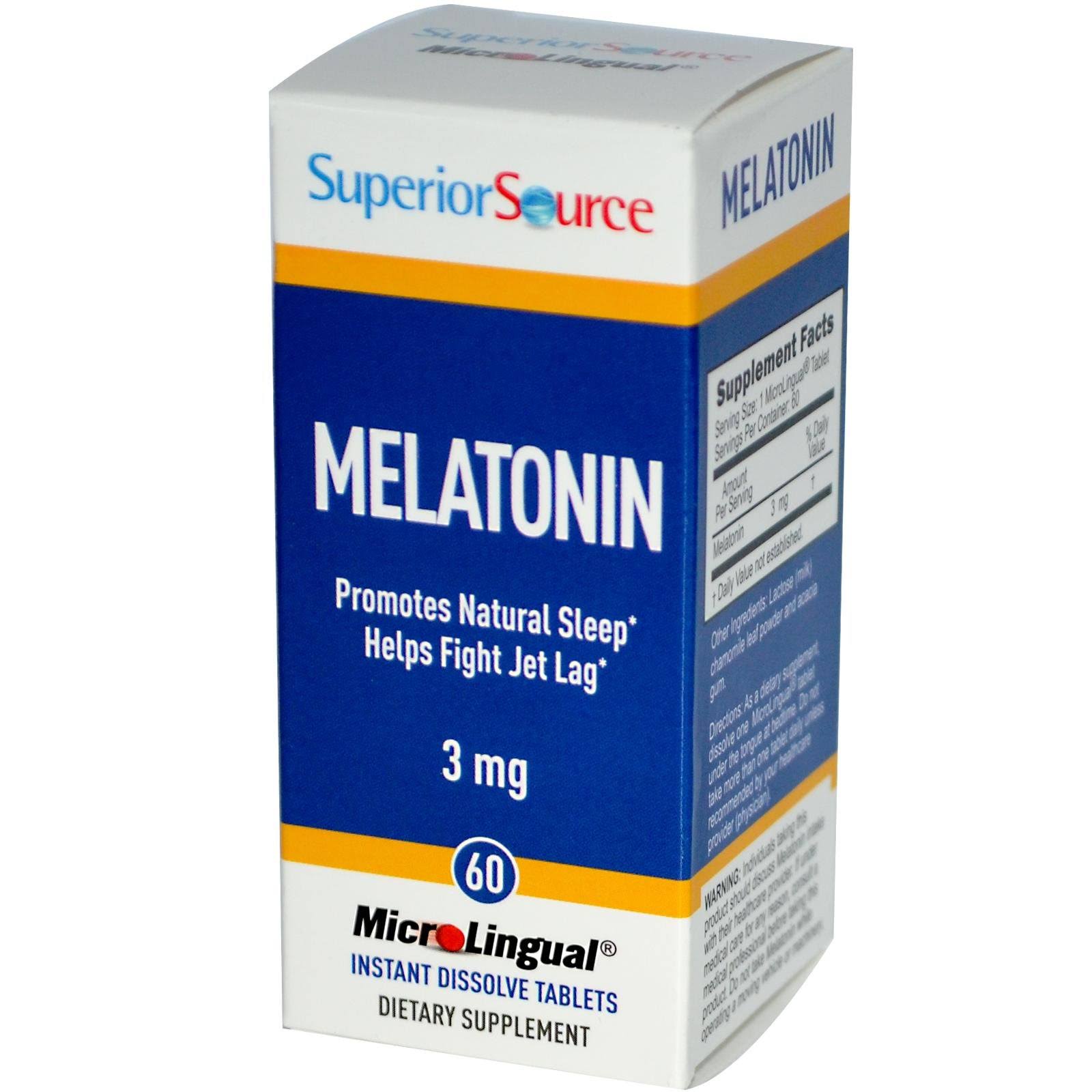 Superior Source Melatonin Supplement - 3mg, 60 Tablets