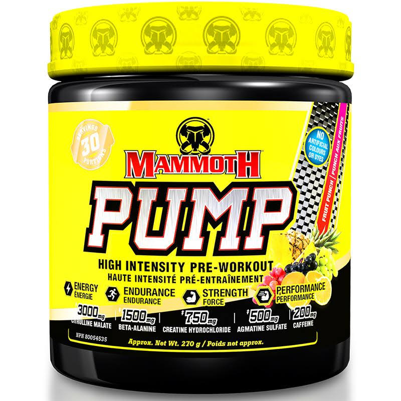 Mammoth Pump Pre-Workout - 76 Servings, Fruit Punch