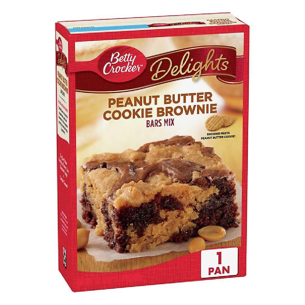 Betty Crocker Delights Peanut Butter Cookie Brownie Bars Mix - 17.2oz
