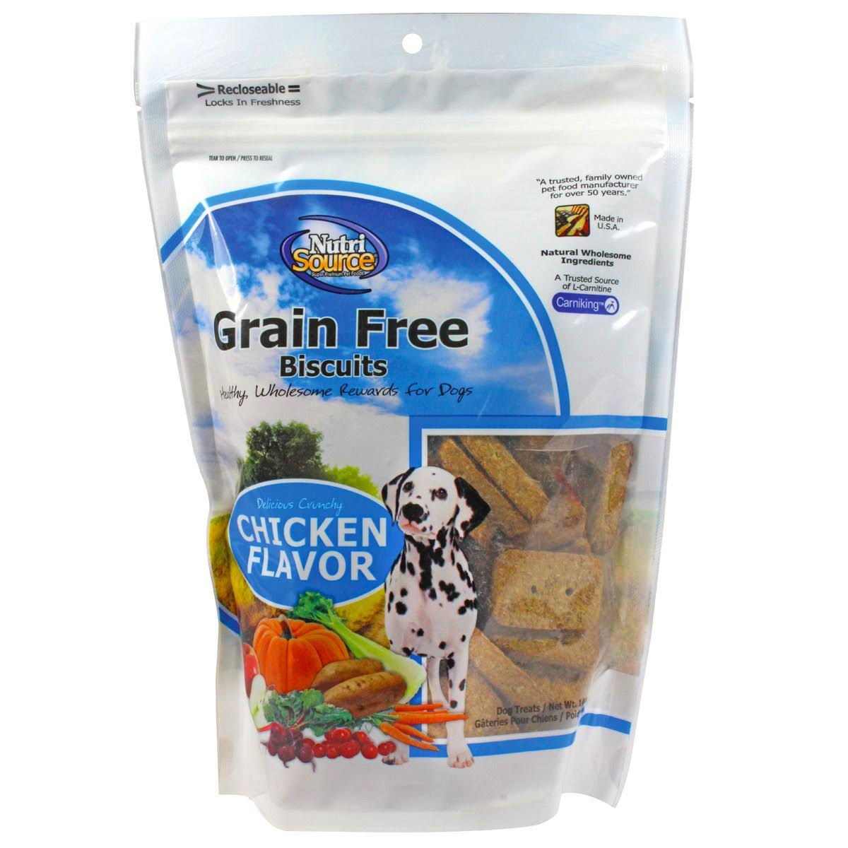 Nutri Source Grain Free Chicken Biscuit Dog Treat - 14oz