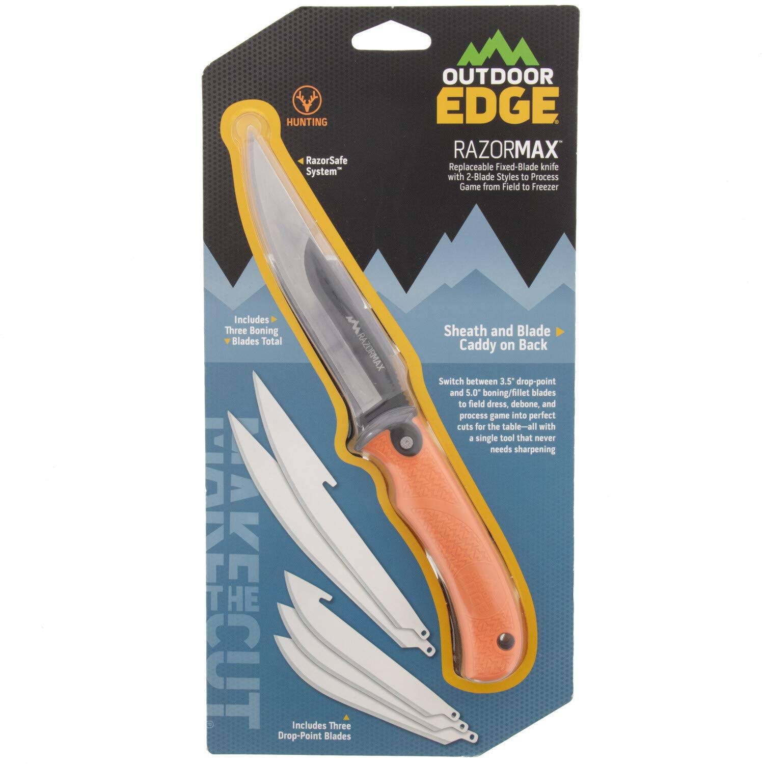 Outdoor Edge RazorMax Replaceable Fixed-Blade Knife - Orange