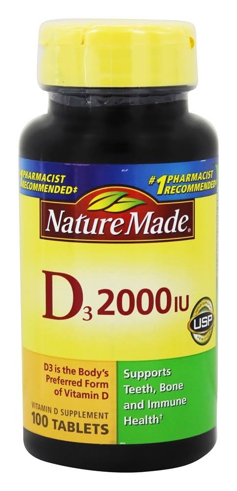 Nature Made Vitamin D3 2000 Iu - 100 Tablets