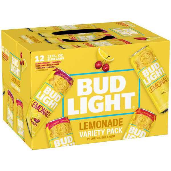 Bud Light Beer, Lemonade, Variety Pack - 12 pack, 12 fl oz cans