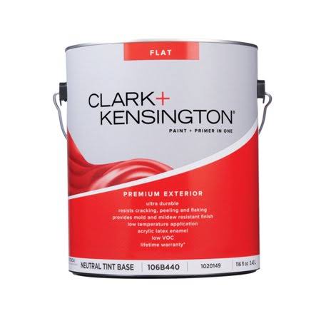 Clark+Kensington Flat Tint Base Neutral Base Premium Paint Exterior 1 gal.