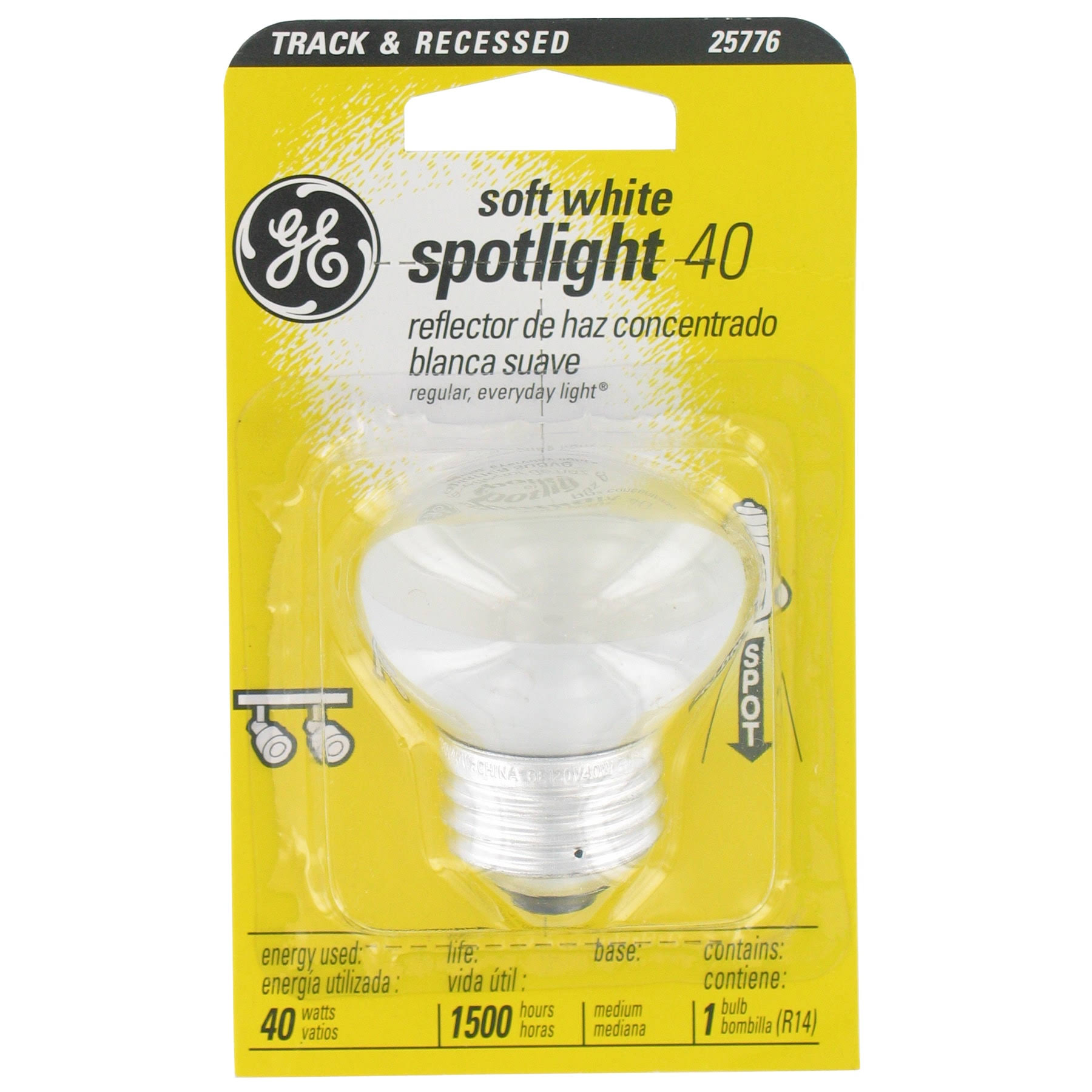GE Lighting Soft White Indoor Spotlight R14 Bulb 40-Watt