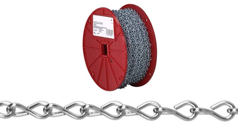 Campbell Chain 0721727 Single Steel Jack Chain - #12, 100'