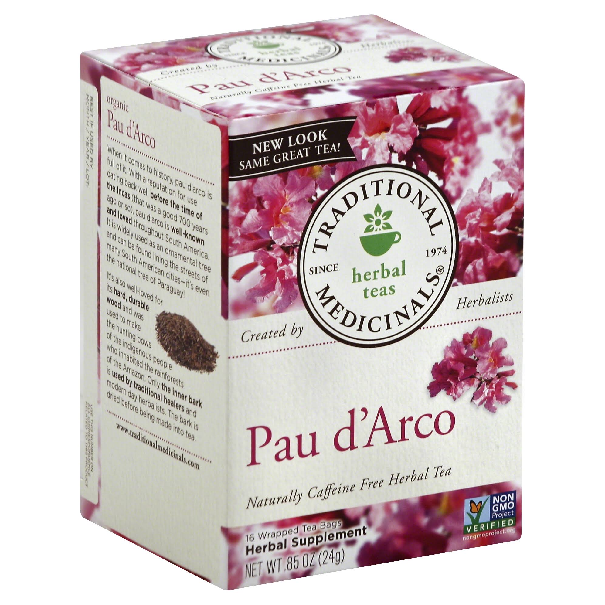 Traditional Medicinals Pau D'Arco Herbal Tea - 16 Tea Bags