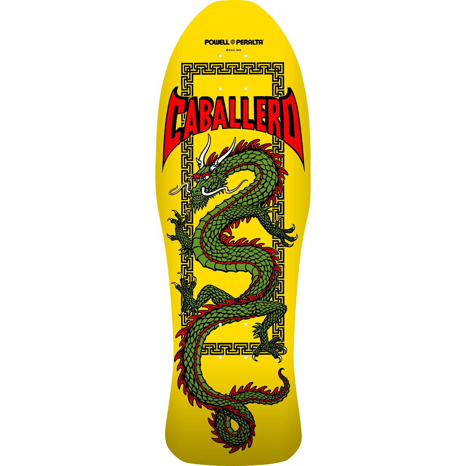 Powell Peralta Skateboard Deck Caballero Chinese Dragon Yellow