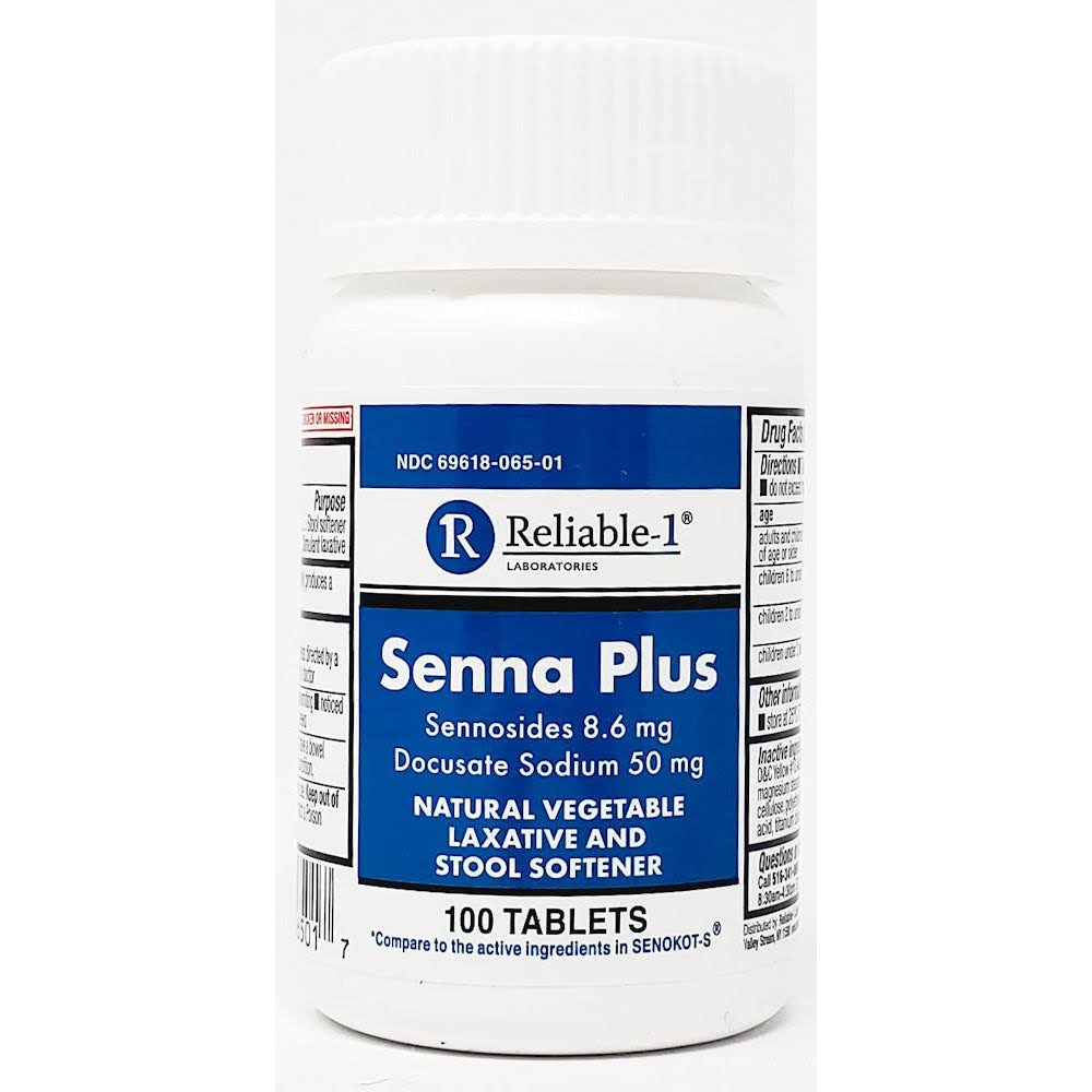 Senna Plus- 100 Tablets Reliable 1 Laboratories