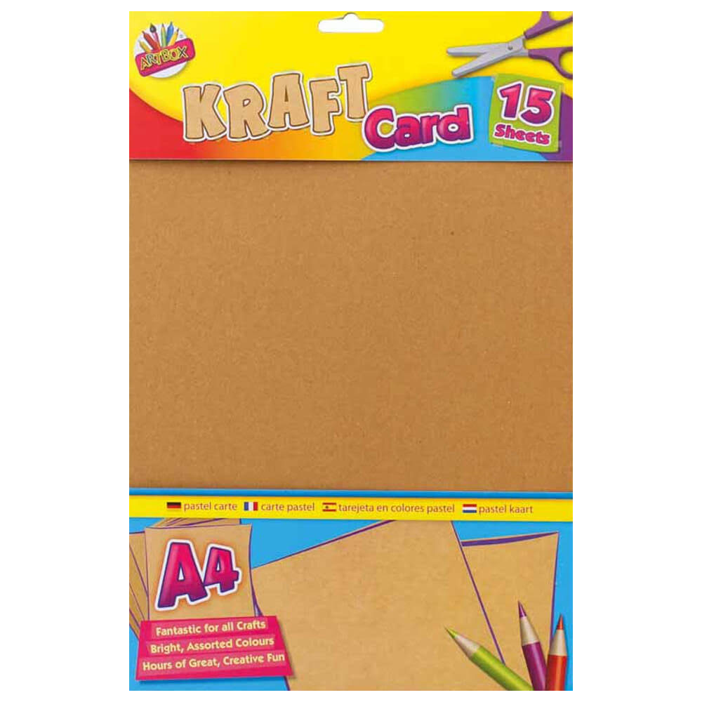 Art Box A4 Kraft Card: 15 Sheets