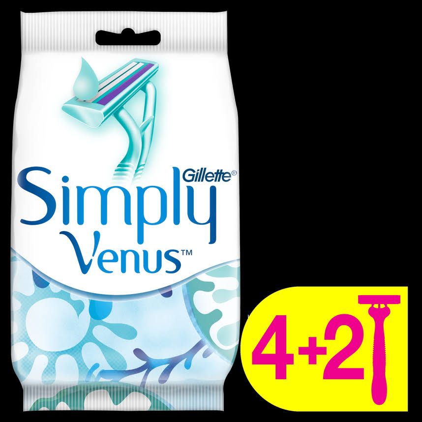 Gillette Simply Venus2 Disposable Razors (Pack of 6)