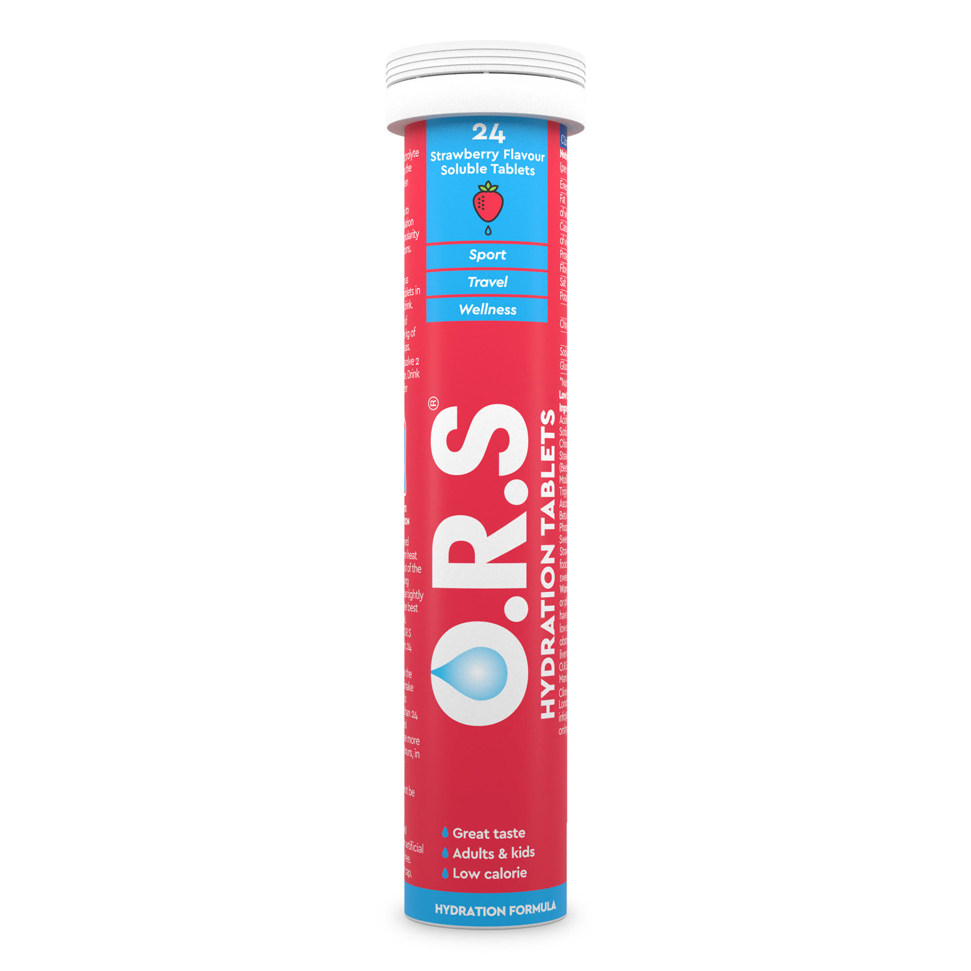 O.R.S Hydration Electrolyte Tablets - Strawberry, x24