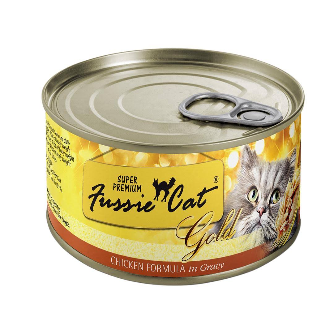 Fussie Cat Super Premium Chicken in Gravy Grain-Free Canned Cat Food, 5.5-oz