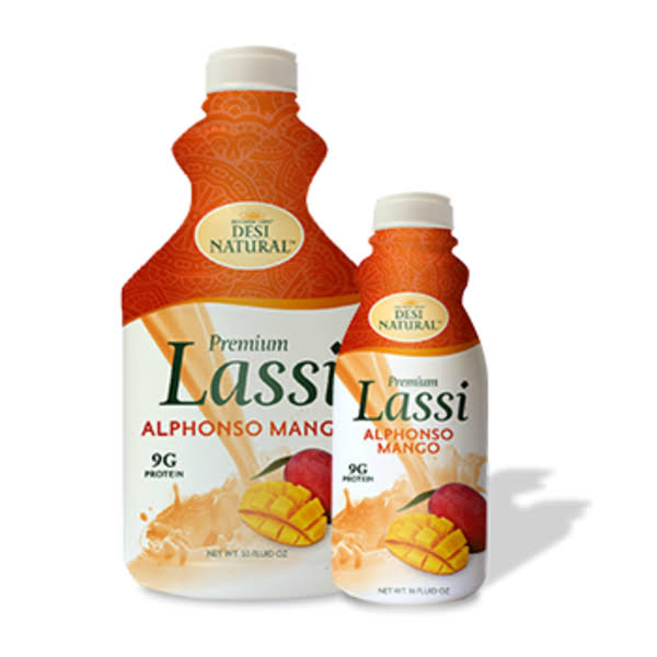 Desi Fresh Foods Desi Natural Lassi, Alphonso Mango, Premium - 16 fluid oz