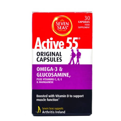 Seven Seas Actve 55 Plus Omega 3 and Glucosamine Capsules Pack - 30ct