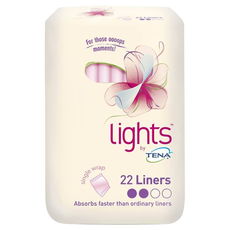 Tena Lights Single Wrap Liners - 22 Liners