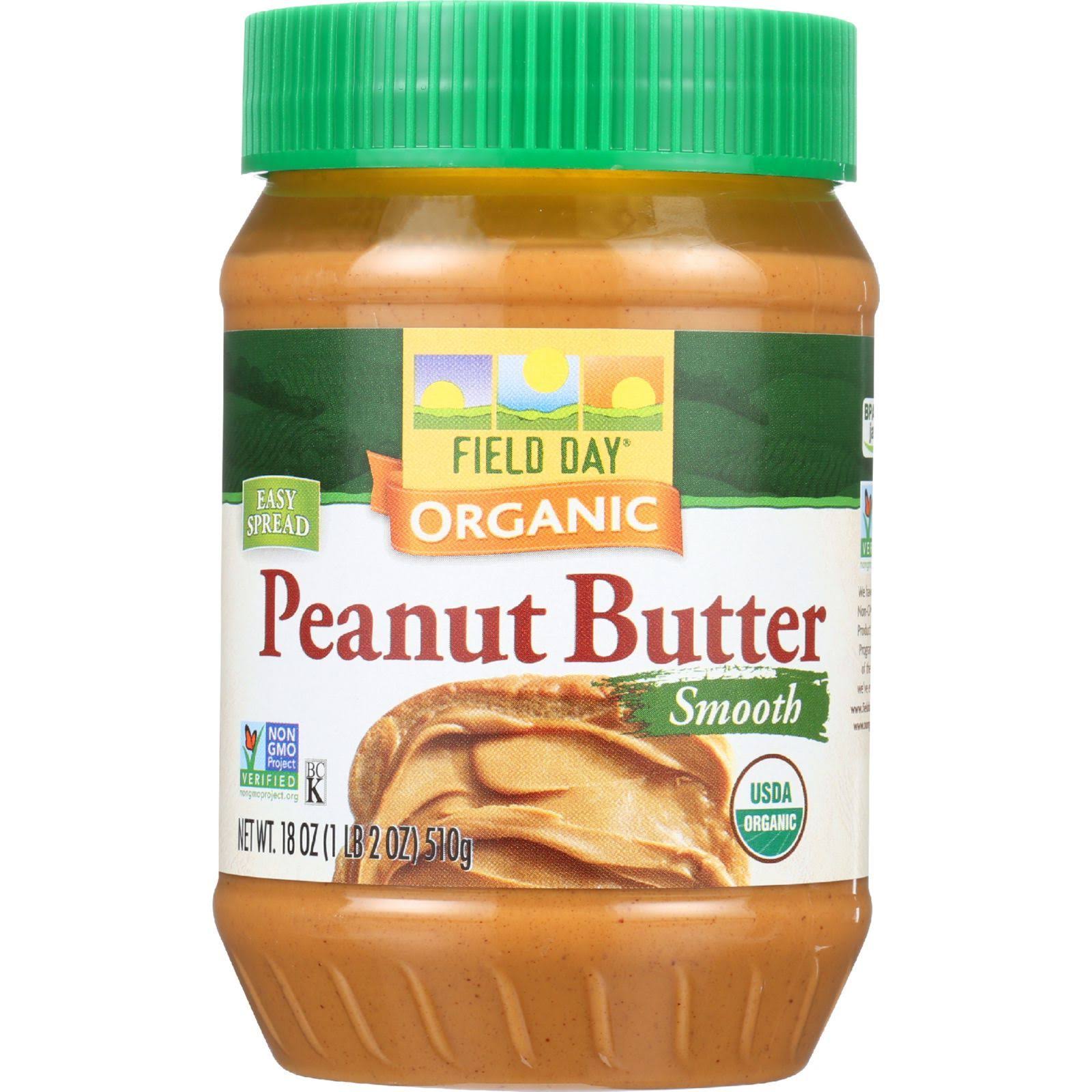 Field Day Organic Easy Spread Peanut Butter - 510g