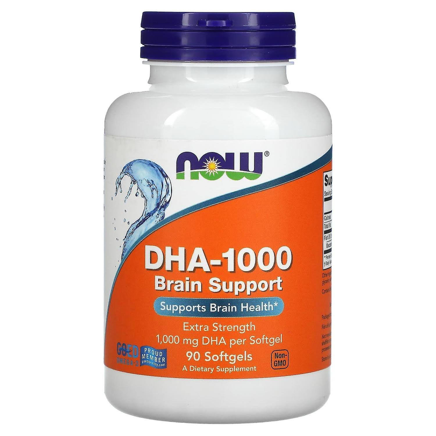 Now Foods DHA-1000 Brain Support Extra Strength 90 Softgels