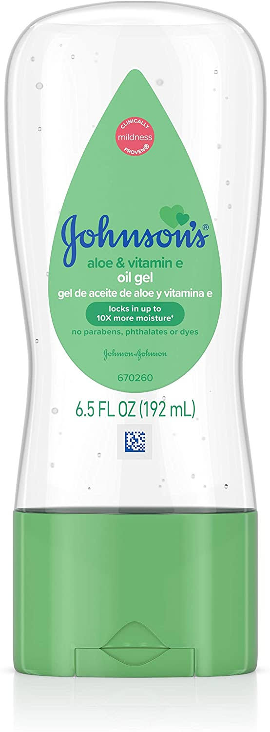 Johnson's Baby Oil Gel - Aloe & Vitamin E, 6.5oz
