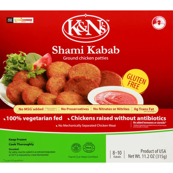 K&N's Shami Kabab, Ground, Gluten Free, Chicken, Patties - 11.2 oz