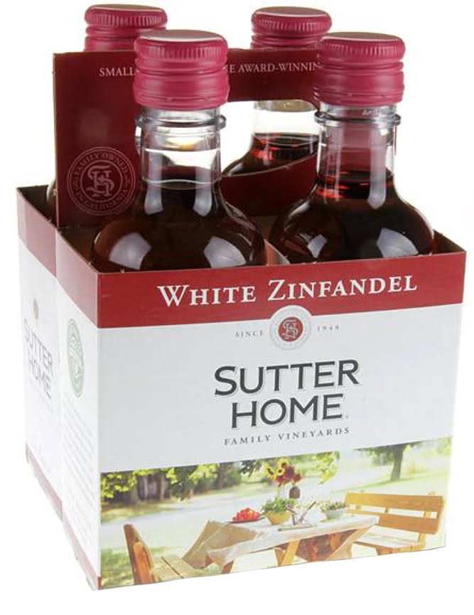 Sutter Home White Zinfandel - 4 pack, 187 ml bottles