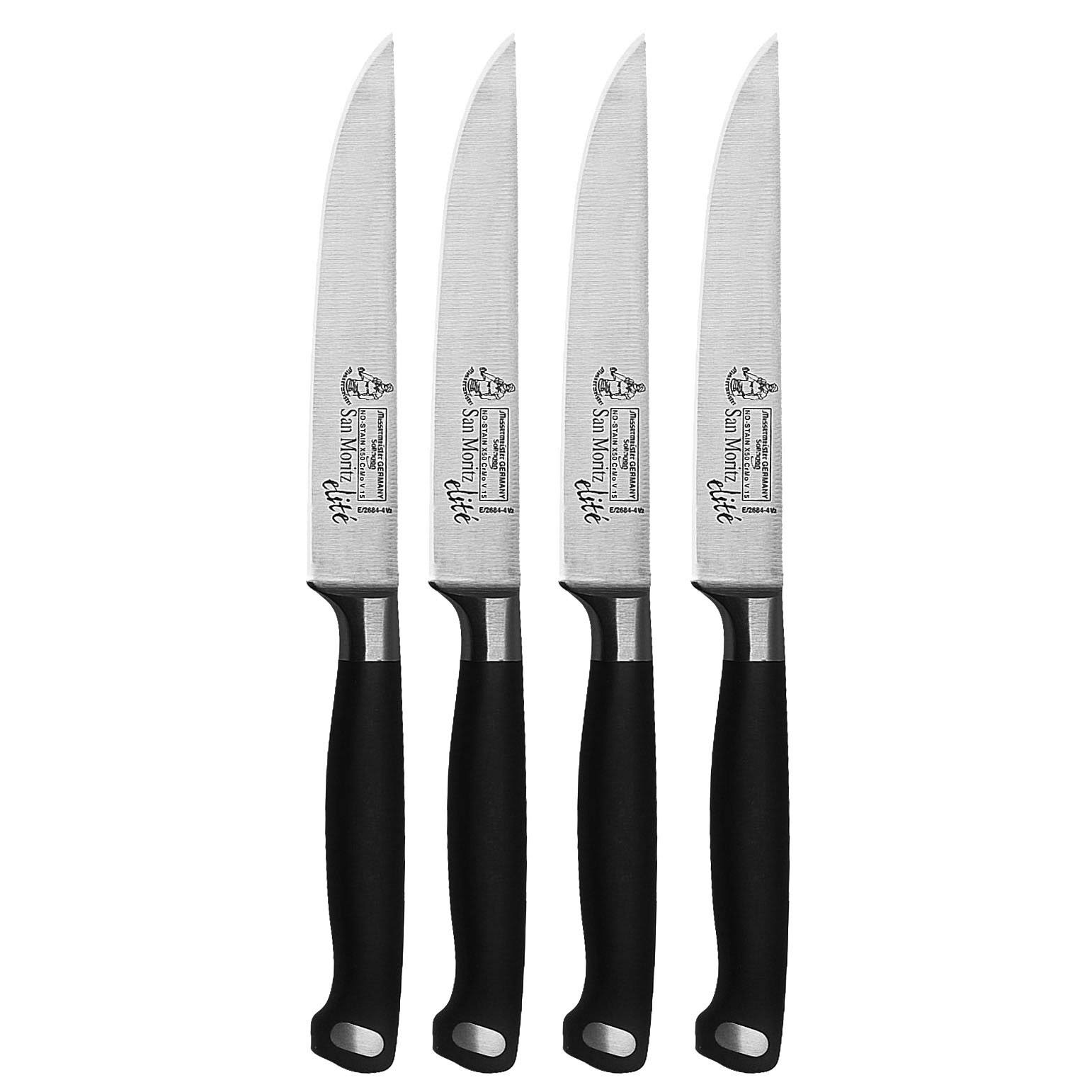 Messermeister - San Moritz Elite 4 Pc Fine Edge Steak Knife Set - E/2684-4/4S
