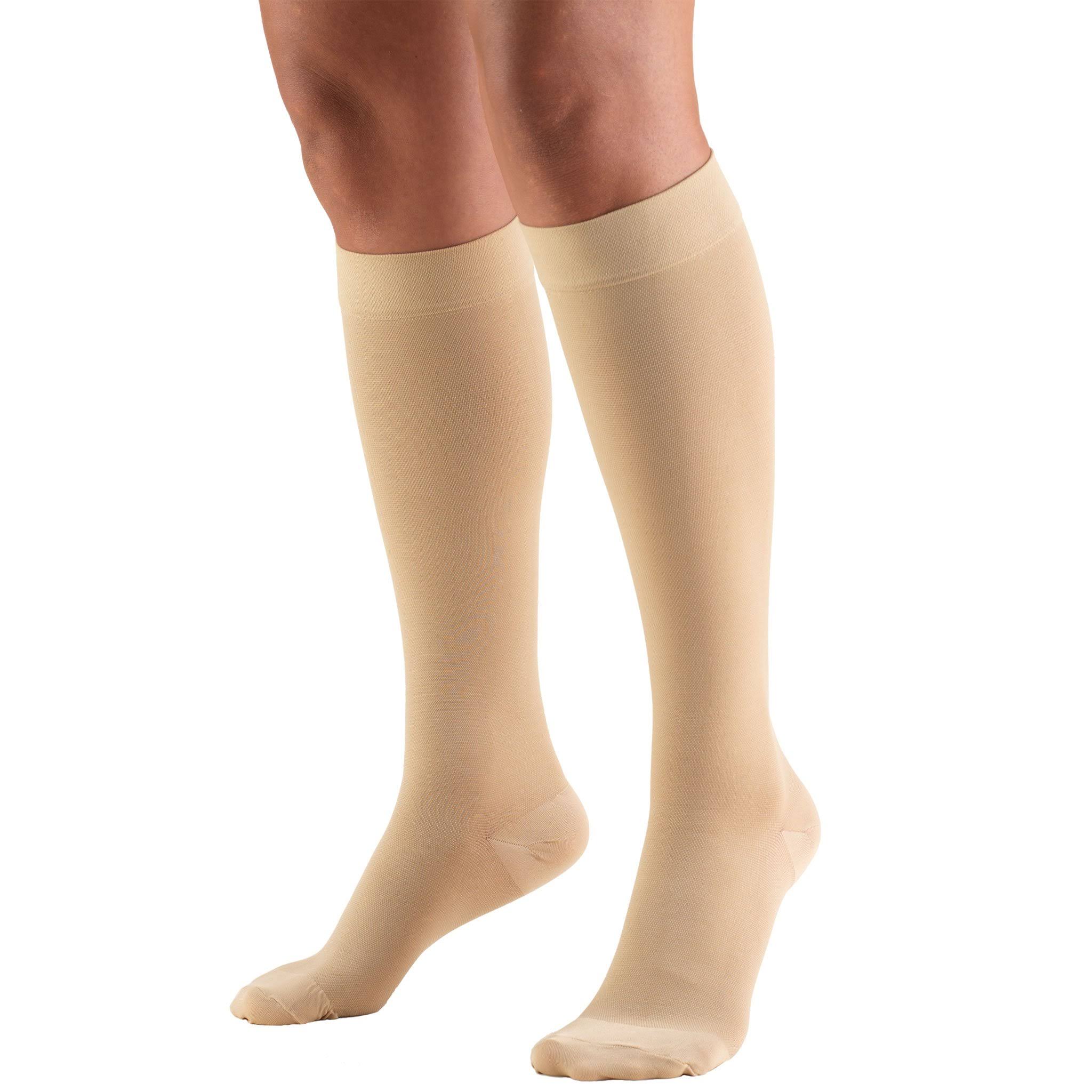 Truform 20-30 mmHg Compression Stockings for Men and Women, Knee High Length, Closed Toe