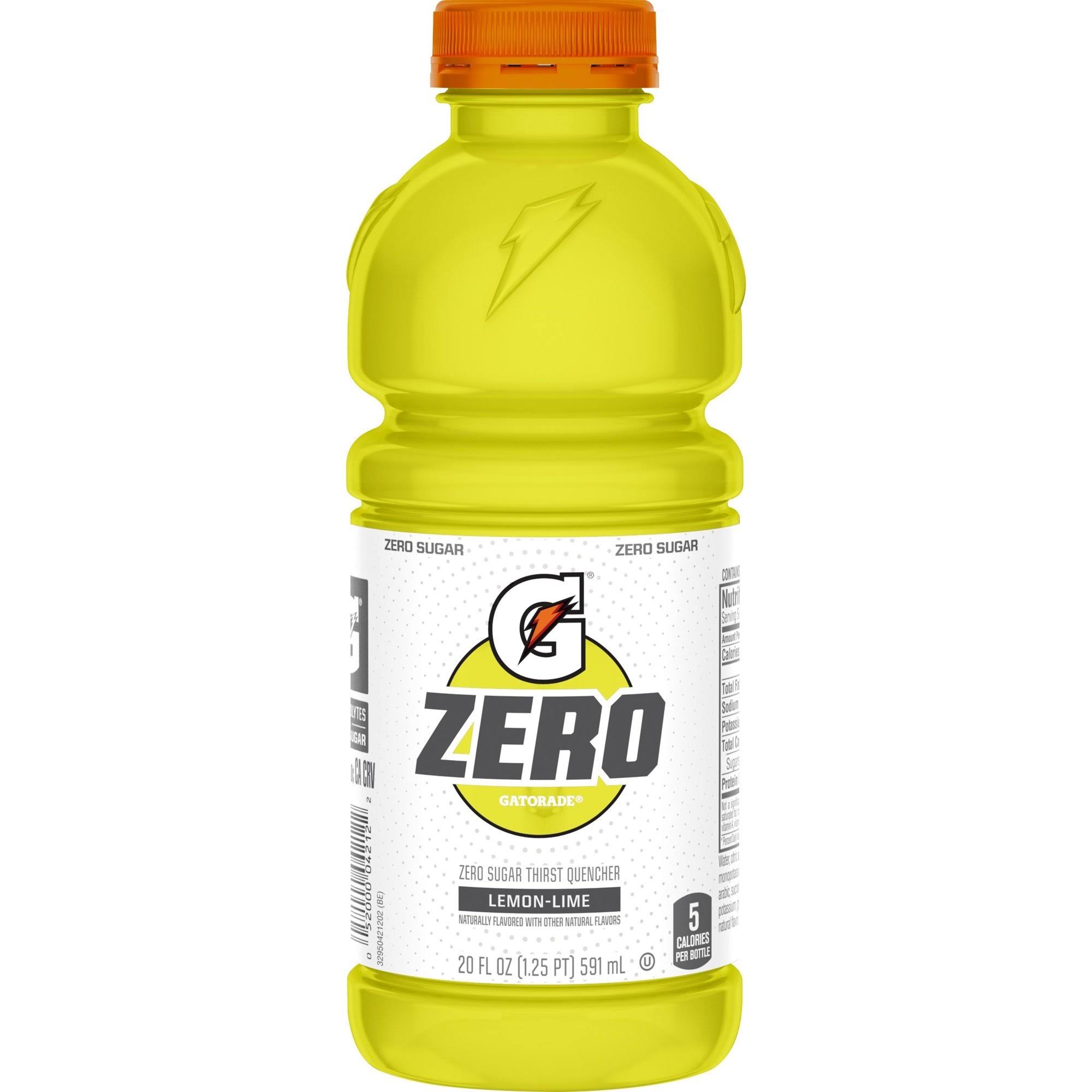 Gatorade Zero Thirst Quencher, Zero Sugar, Lemon-Lime - 8 pack, 20 fl oz