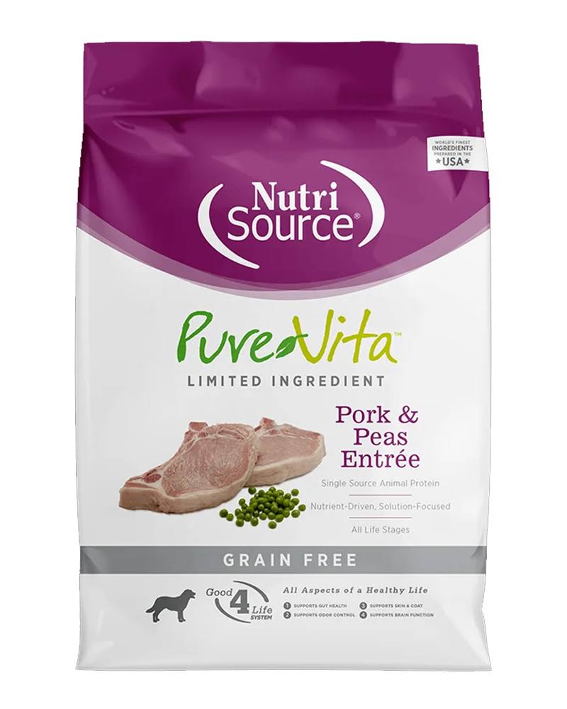 PureVita Pork & Peas Entree Grain Free Dog Food, 25 lbs
