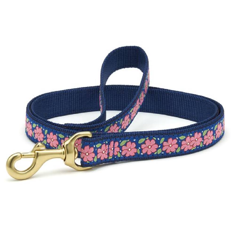 Up Country Dog Leash Pink Garden 6ft, Wide 1"