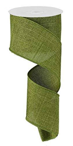 Solid Canvas Wired Edge Ribbon, 10 Yards (Moss Green, 6.4cm ) | Sewing | Free Shipping On All Orders | Delivery Guaranteed