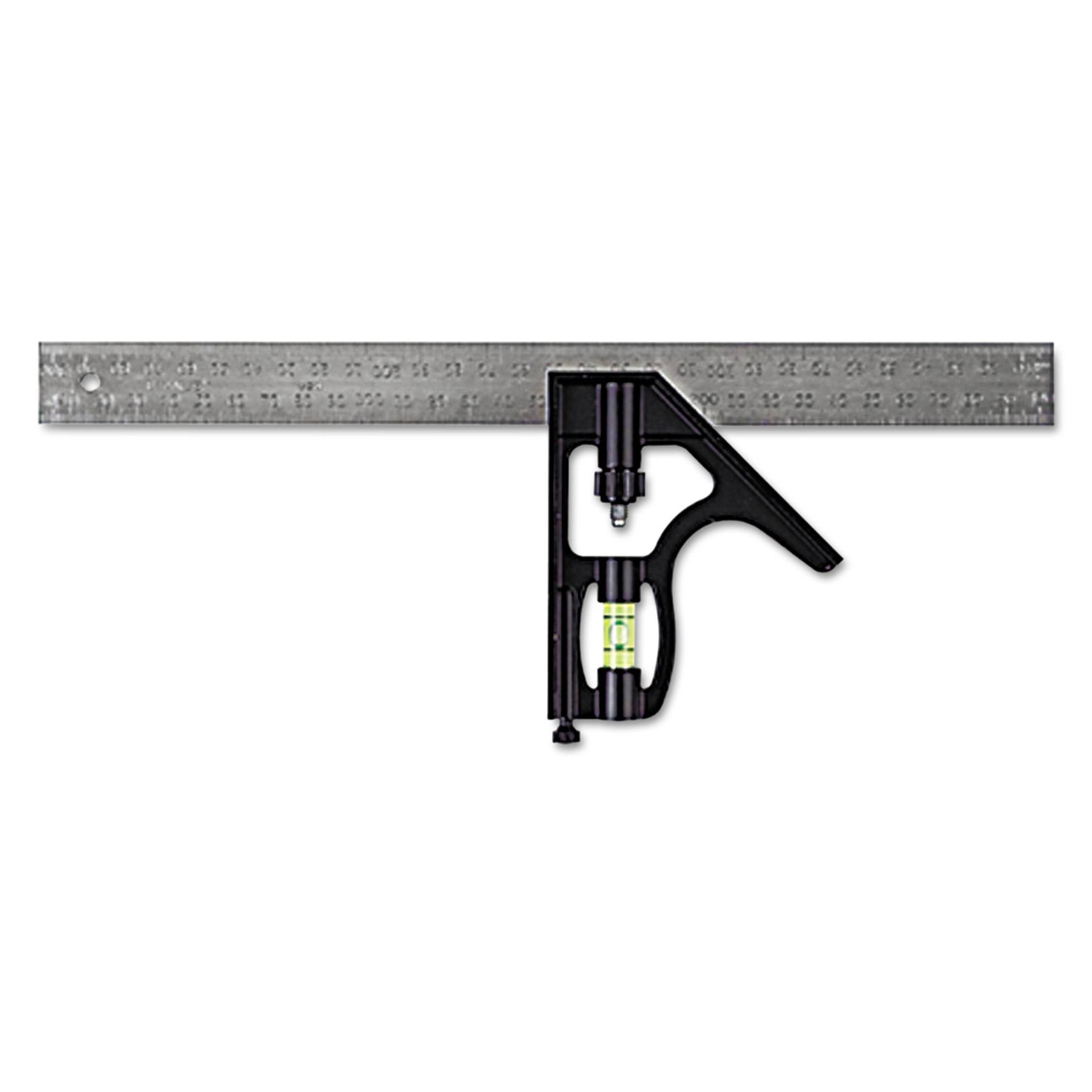Stanley Tools Combination Square - Steel, Black/Chrome, 12"