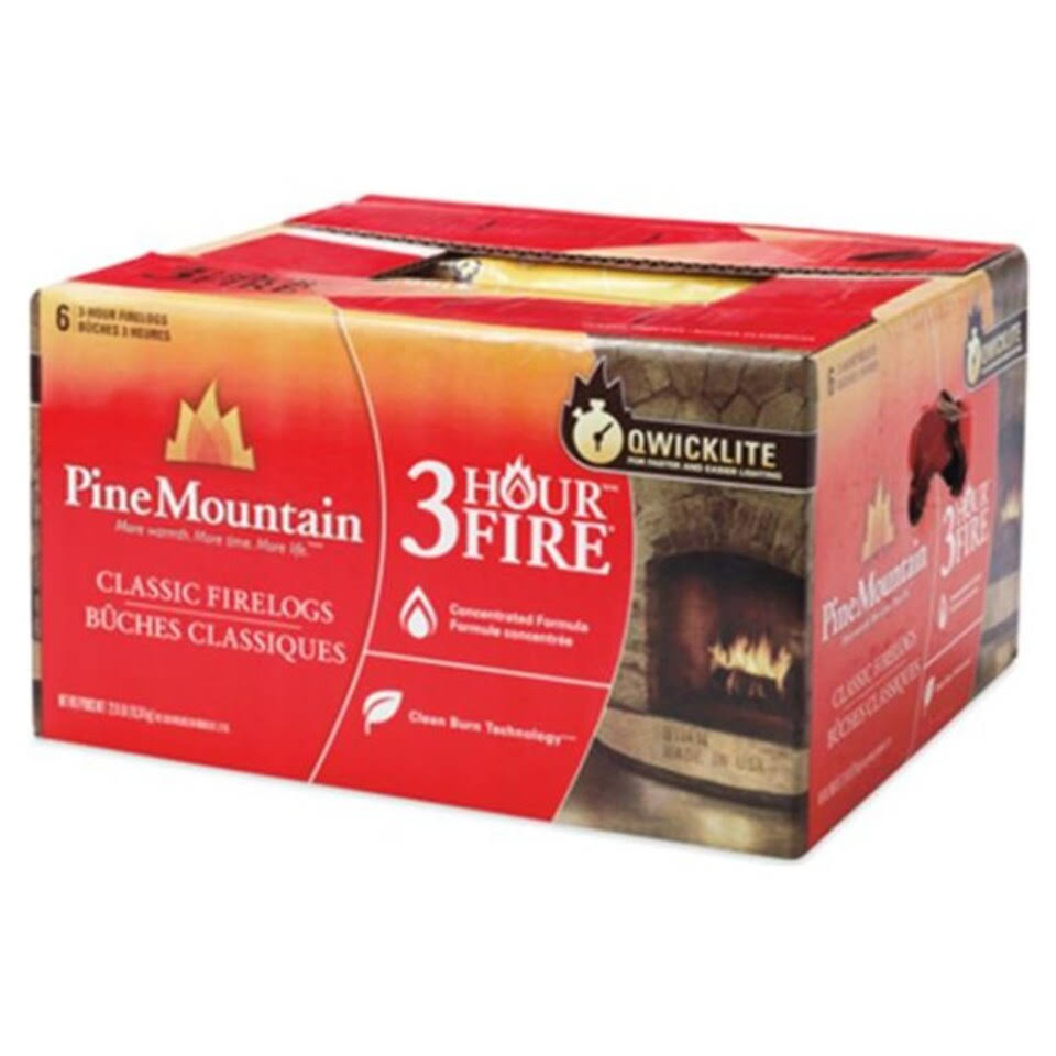 Pine Mountain 3-Hour Firelogs - 6 Firelogs