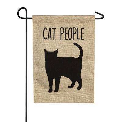 Evergreen Enterprises, Inc. Cat People 2-Sided Linen 18 x 13 in. Garden Flag Small (Less than 13 in wide)