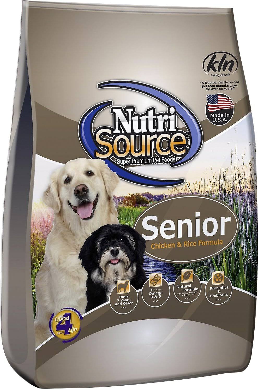 Nutrisource Senior Dry Dog Food - Chicken and Rice Formula, 30lbs