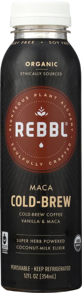Rebbl Organic Maca Cold Brew Coffee - Vanilla & Maca, 12oz