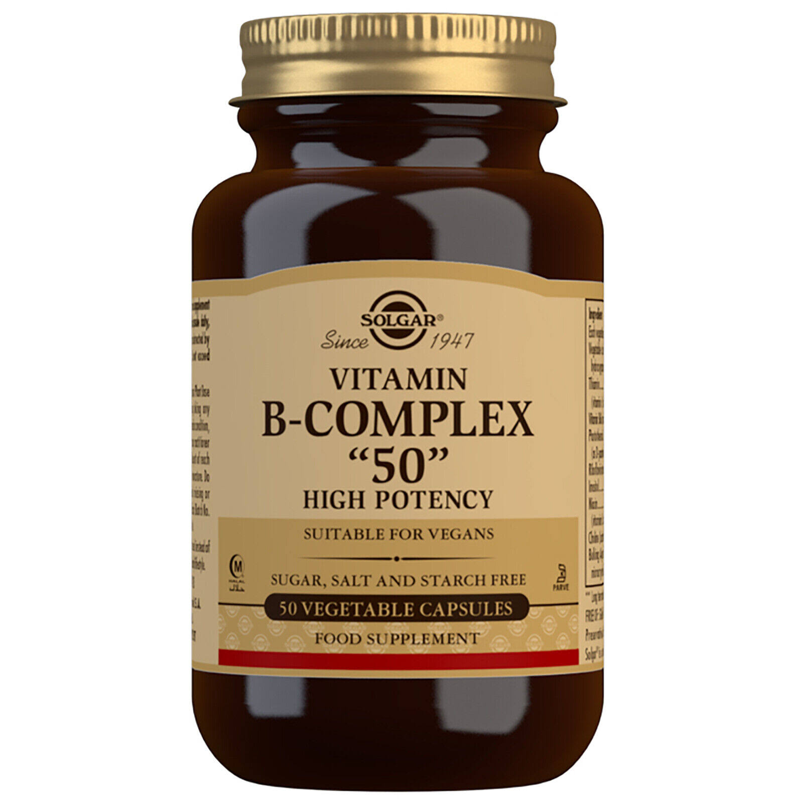 Solgar B-Complex "50" Dietary Supplement - 50 Capsules