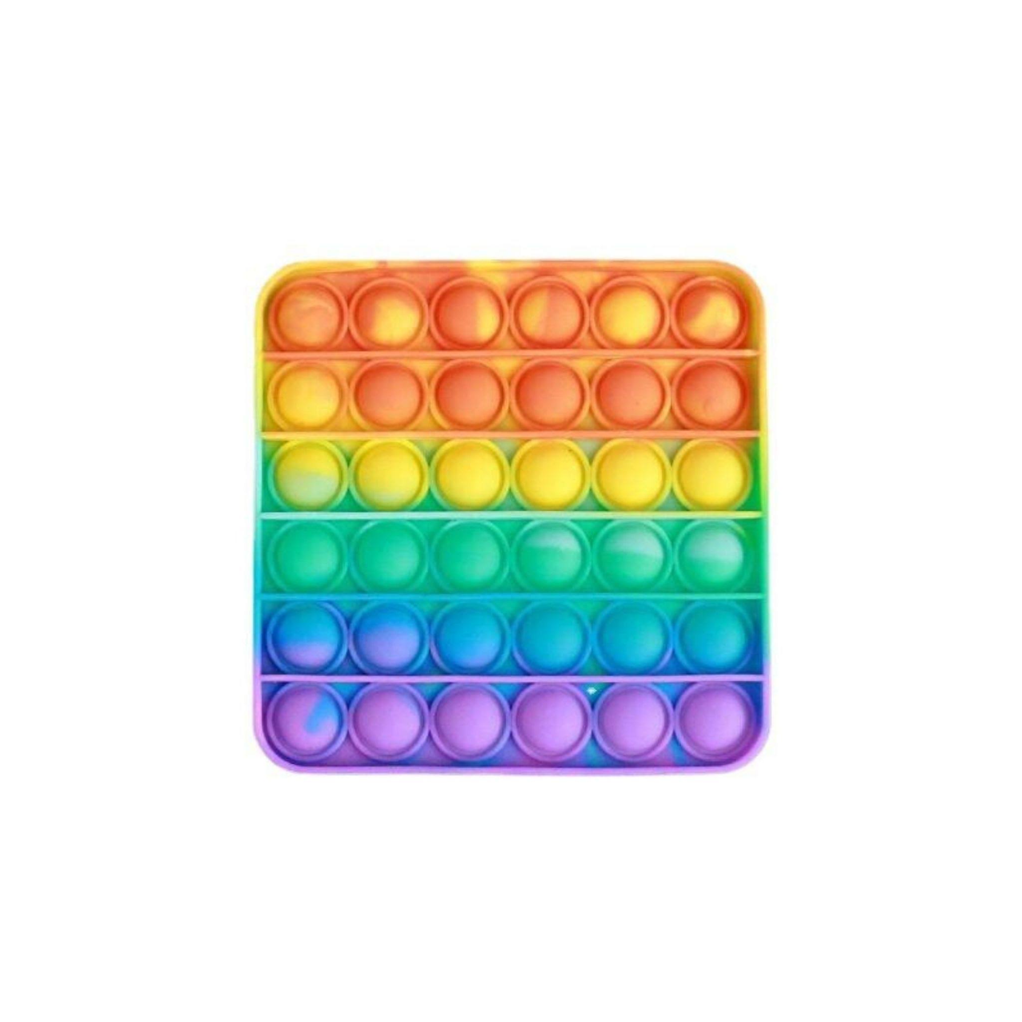 Pop It Fidget Toy - Rainbow Square