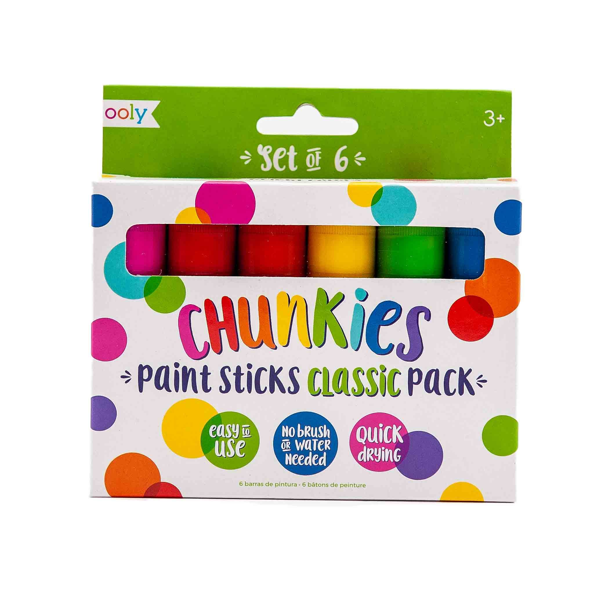 Ooly Chunkies Classic Paint Sticks 6 Pack