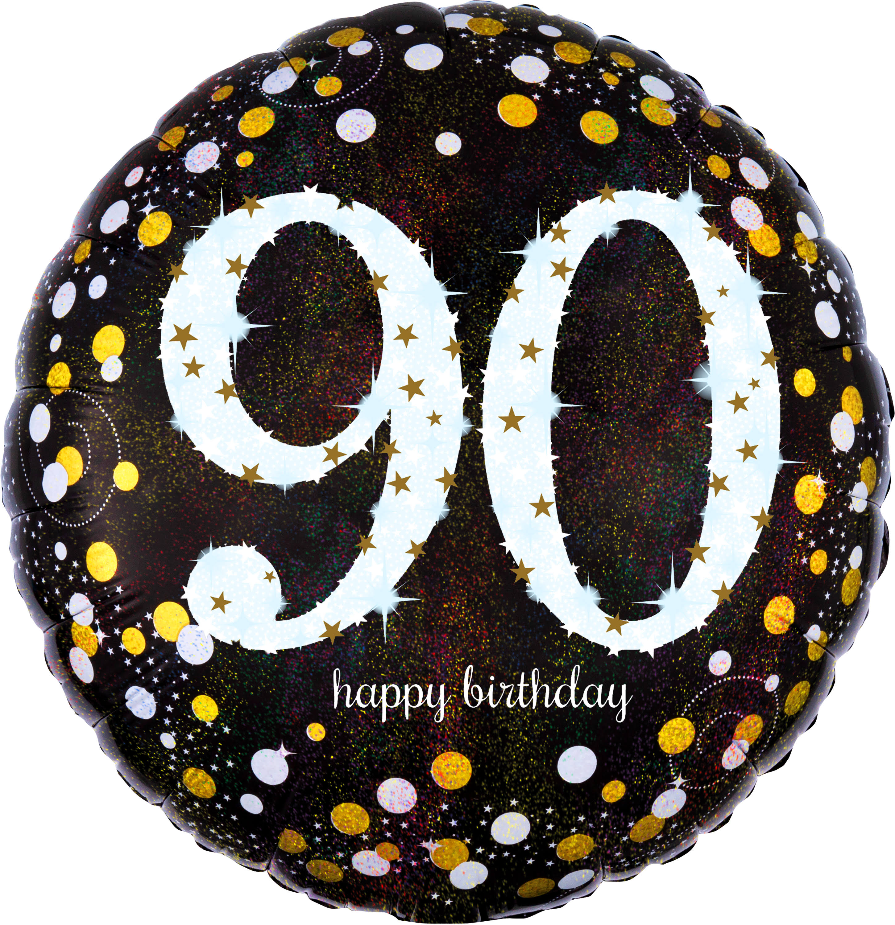 90th Birthday Party Foil Balloon Gold