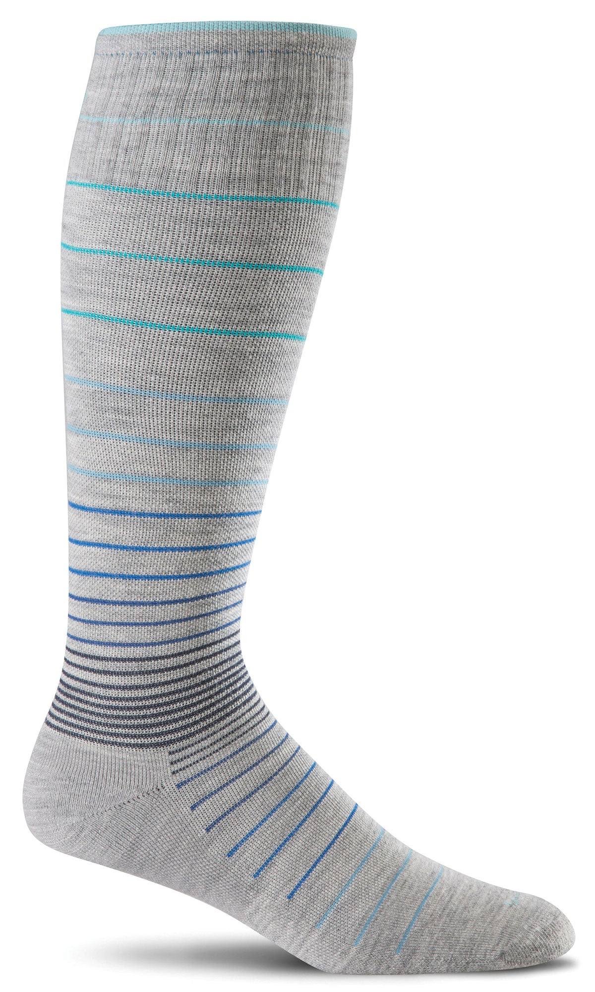 Sockwell Womens Circulator Compression Socks - Small-Medium, Black Stripes