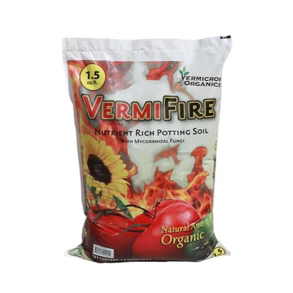 Vermicrop VCFIRE VermiFire Nutrient Rich Potting Soil - 1.5 Cubic Feet