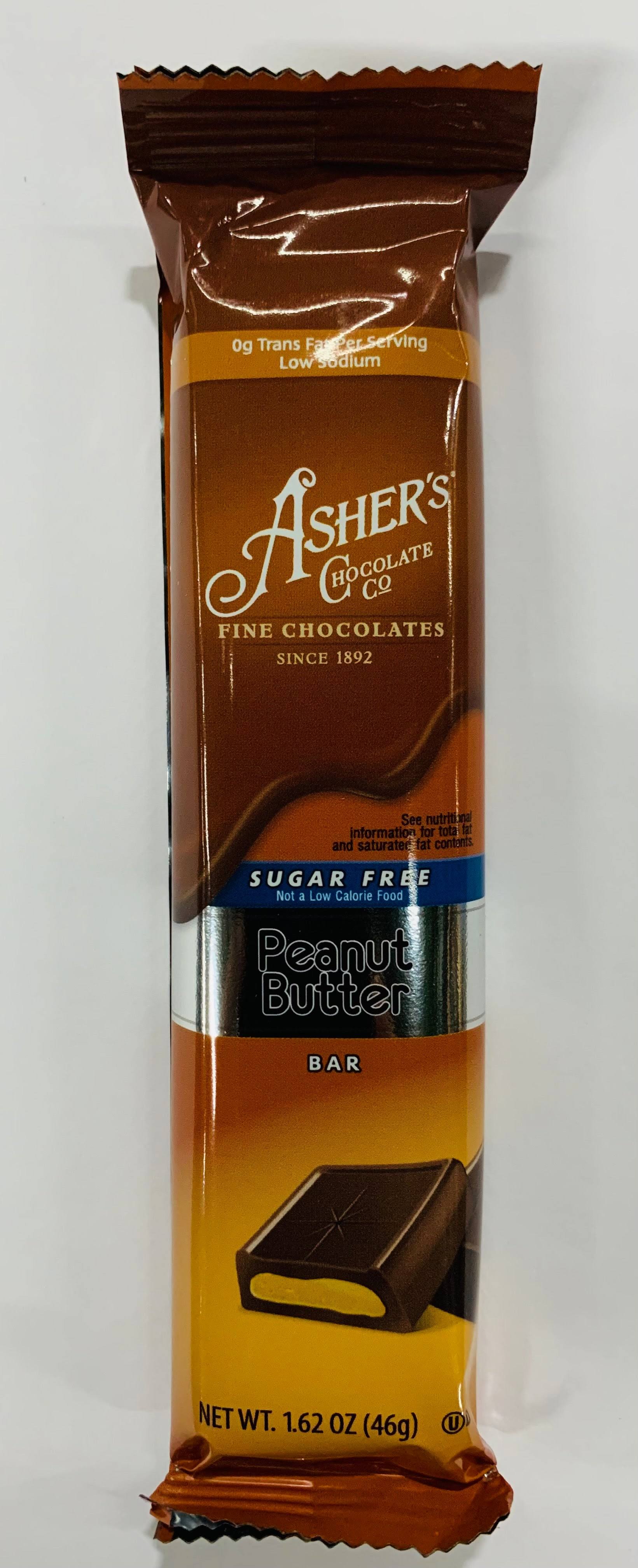 Asher's Sugar Free Milk Chocolate Peanut Butter Filled Bar 1.62 oz