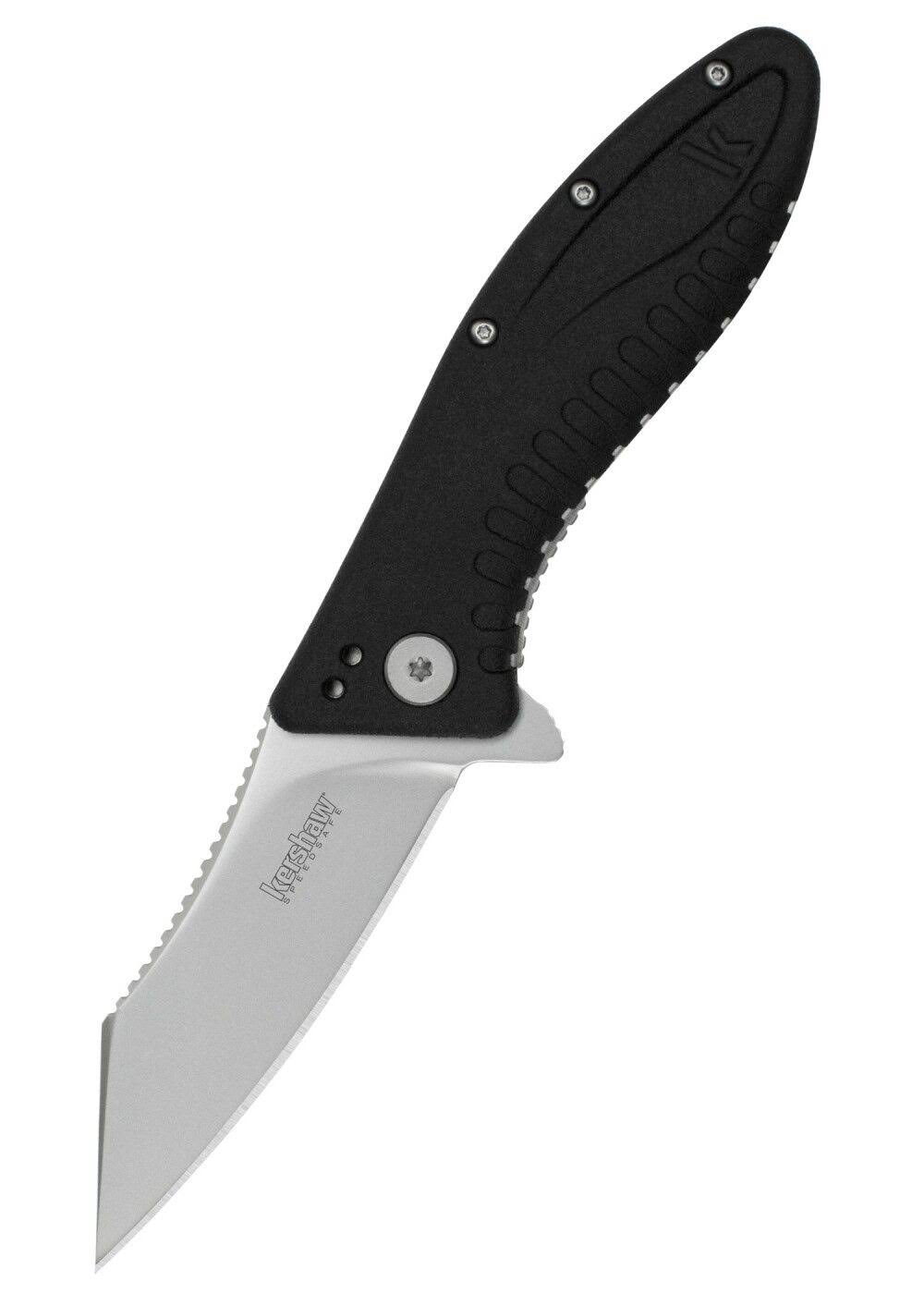 Kershaw 1319 Grinder Assisted Hunting Flipper Folding Knife - Black, 3.25"