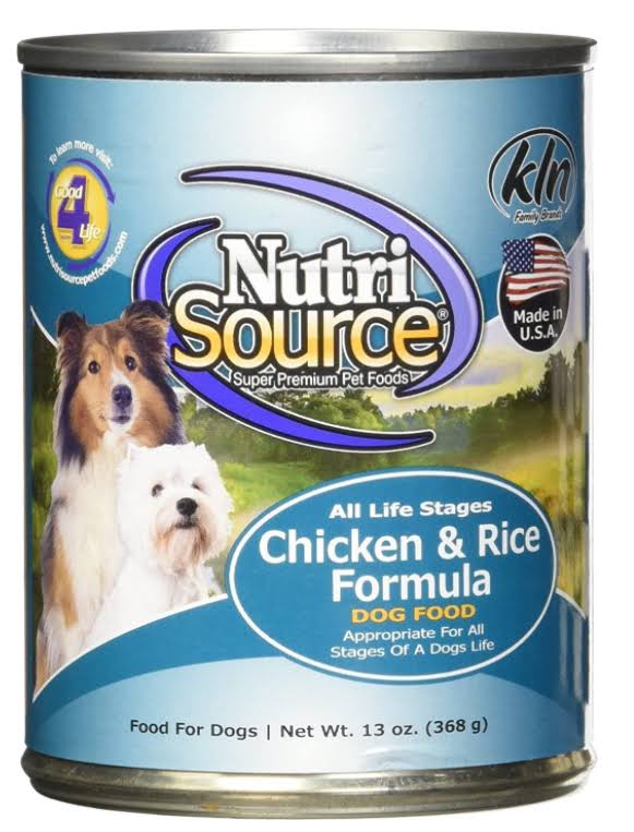 NutriSource Chicken and Rice Canned Dog Food - 13oz