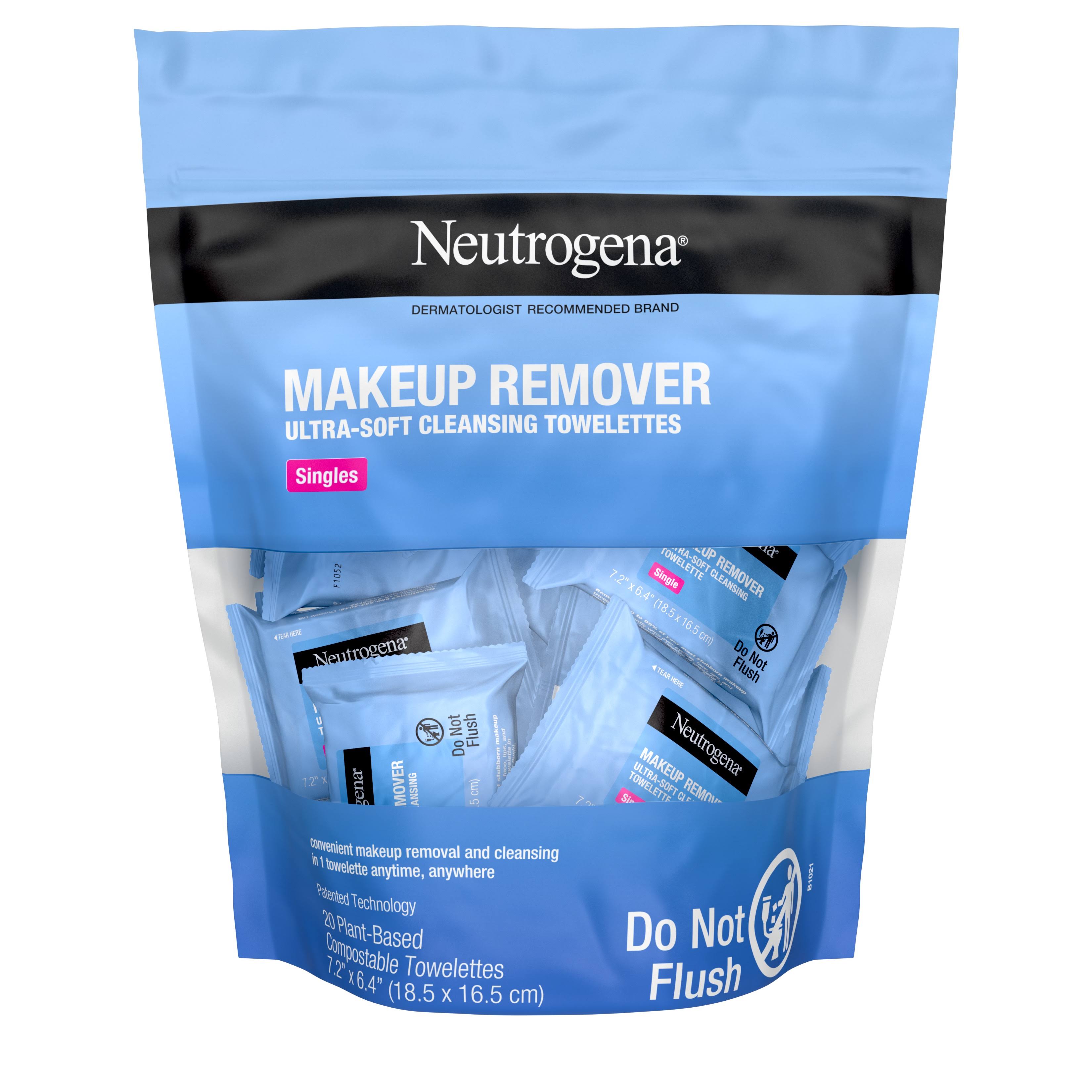 Neutrogena Makeup Remover Cleansing Towelettes Singles 20 Ct