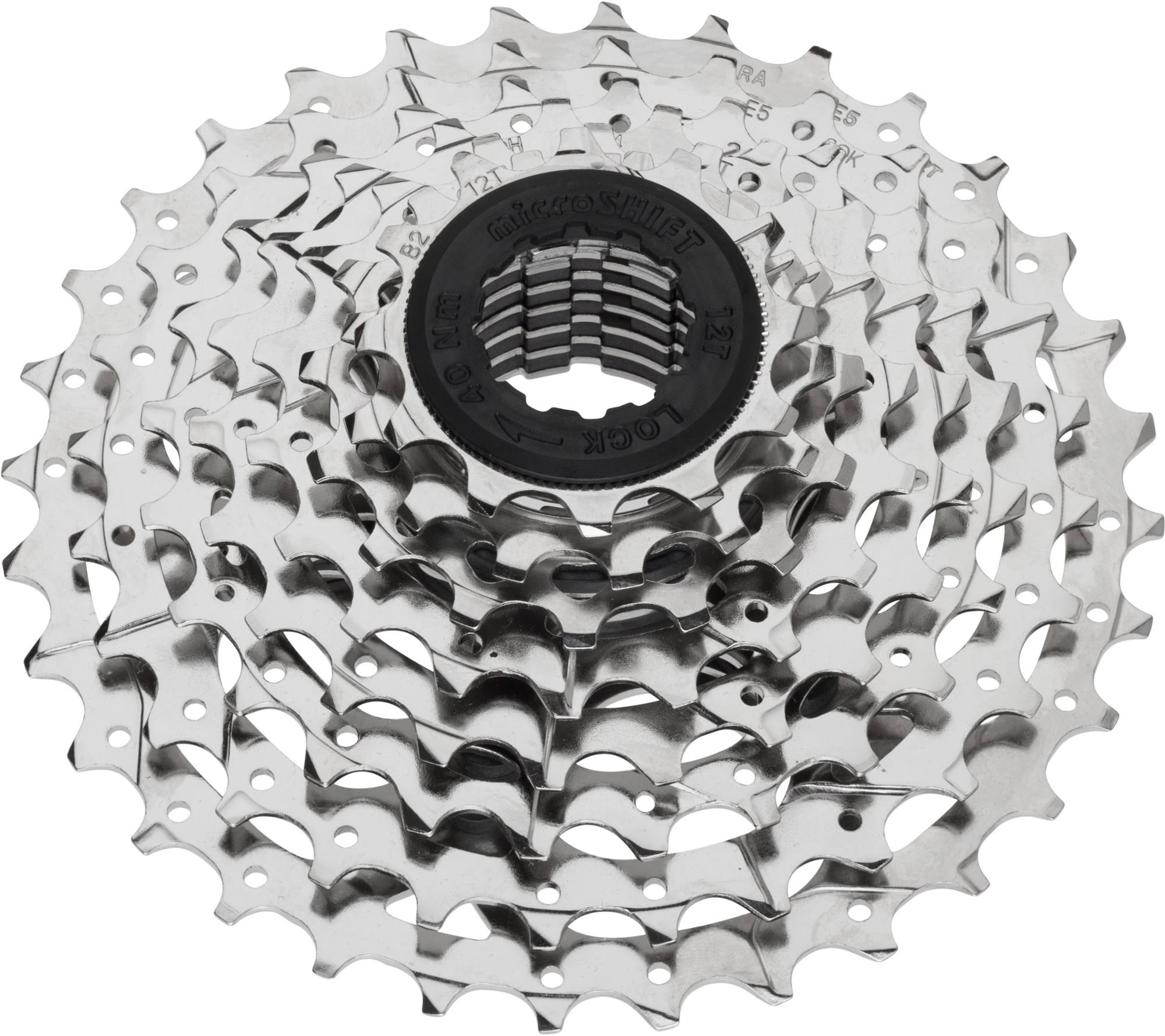 microSHIFT H08 Cassette - 8 Speed 11-32T Silver Nickel Plated