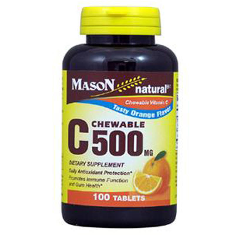 Mason Natural Chewable Vitamin C - 500mg, Orange Flavor, 100 Tablets