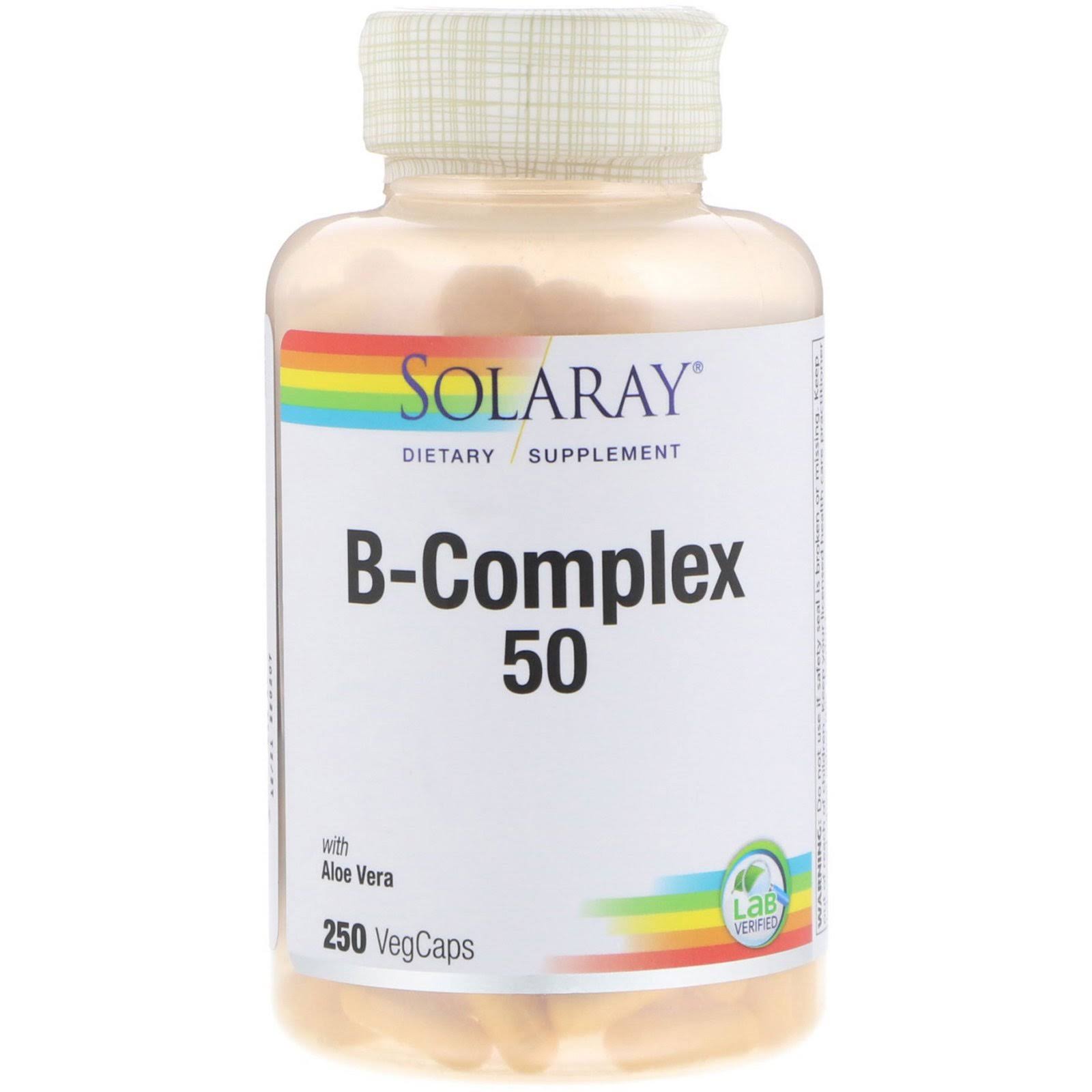 Solaray B-Complex 50 Dietary Supplement - 250 Capsules